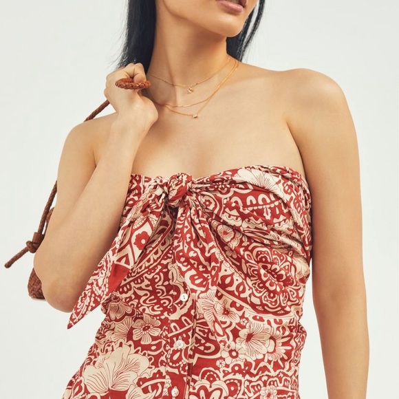 NWT Anthropologie Blue Tassel Brand Mini Dress. Size L - Picture 2 of 16